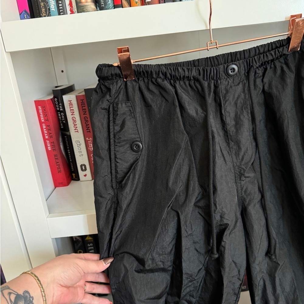 Bohme black cargo athletic pull on retro vintage y2k 90s trousers pants - Picture 3 of 6